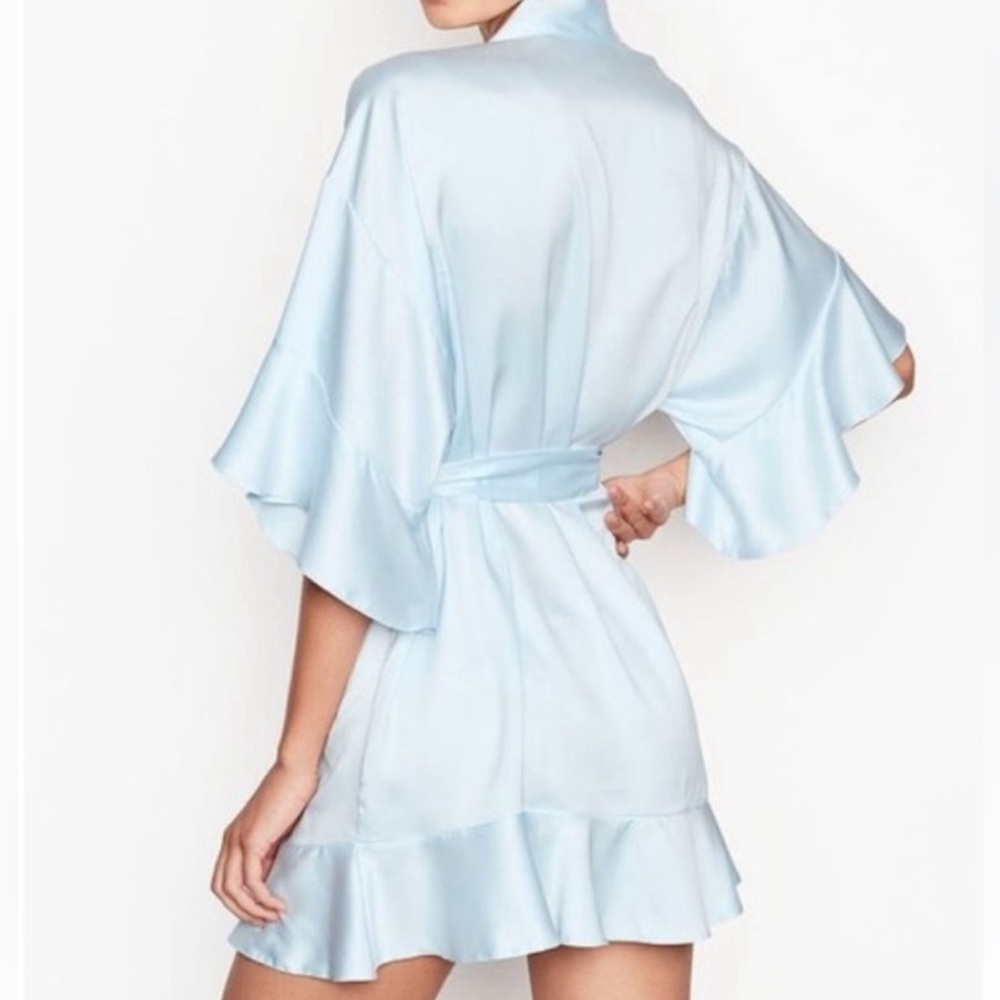 Victoria's Secret Blue Kimono Lace & Satin XS/S